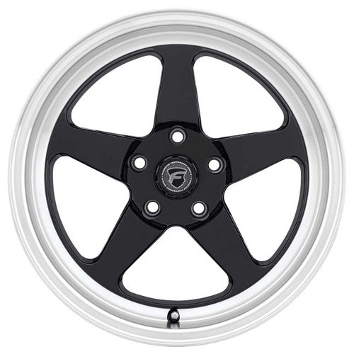 Forgestar 18x9 D5 Drag Wheel | 5x114.3| +35 ET | BS 6.4 | Gloss Black Machined | 2005 - 2023 Mustang | 2007 - 2014 GT500 | F09189067P35