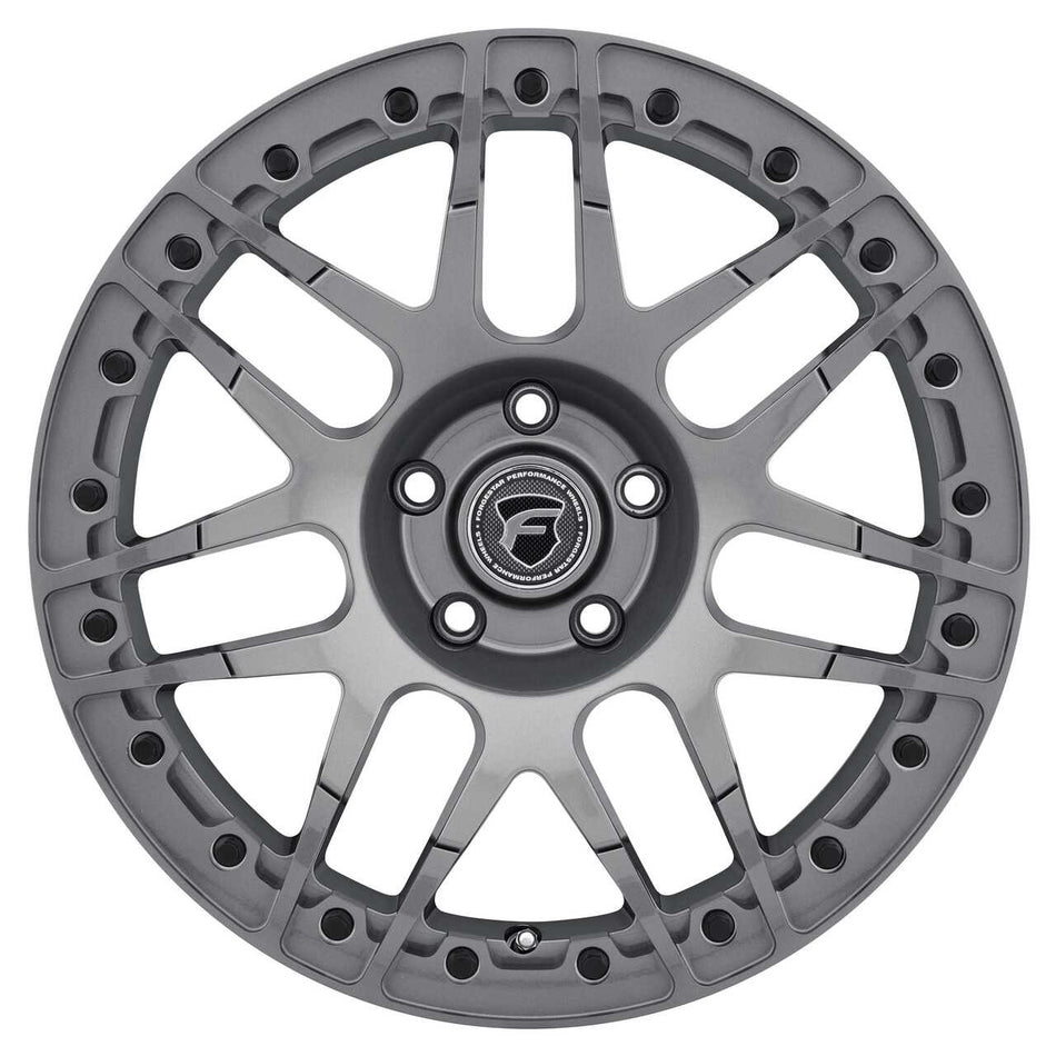 Forgestar 17x11 F14 Beadlock Drag Wheel | 5x120.65 | +43 ET | BS 7.7 | Gloss Anthracite| 2006 - 2013 Corvette C6 Z06 | F28371163P43