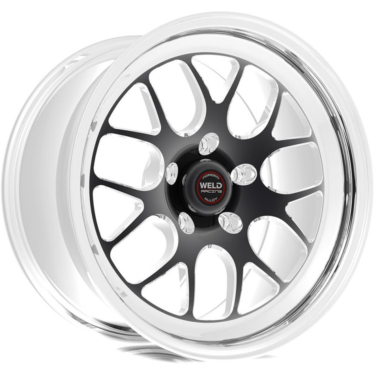 Weld 18x9 S77 Black Center Front / Rear Wheel (2005-2010 Mustang GT Base) 77MB8090A67A